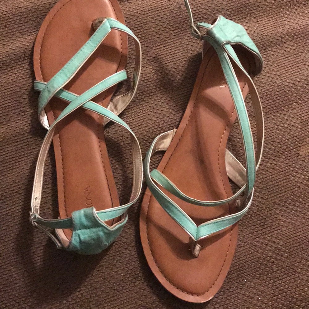 Sea foam green sandals